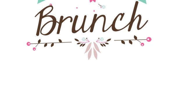 Flat Floral Free Printable Brunch Invitation Template Greetings in proportions 1542 X 2220