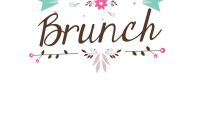 Flat Floral Free Printable Brunch Invitation Template Greetings intended for size 1542 X 2220