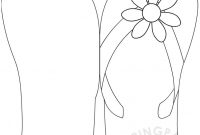Flip Flop Invitation Template Coloring Page intended for proportions 807 X 1103