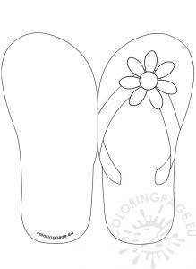 Flip Flop Invitation Template Coloring Page intended for proportions 807 X 1103