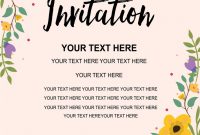 Floral Anniversary Party Invitation Card Template Vector Image intended for proportions 771 X 1080