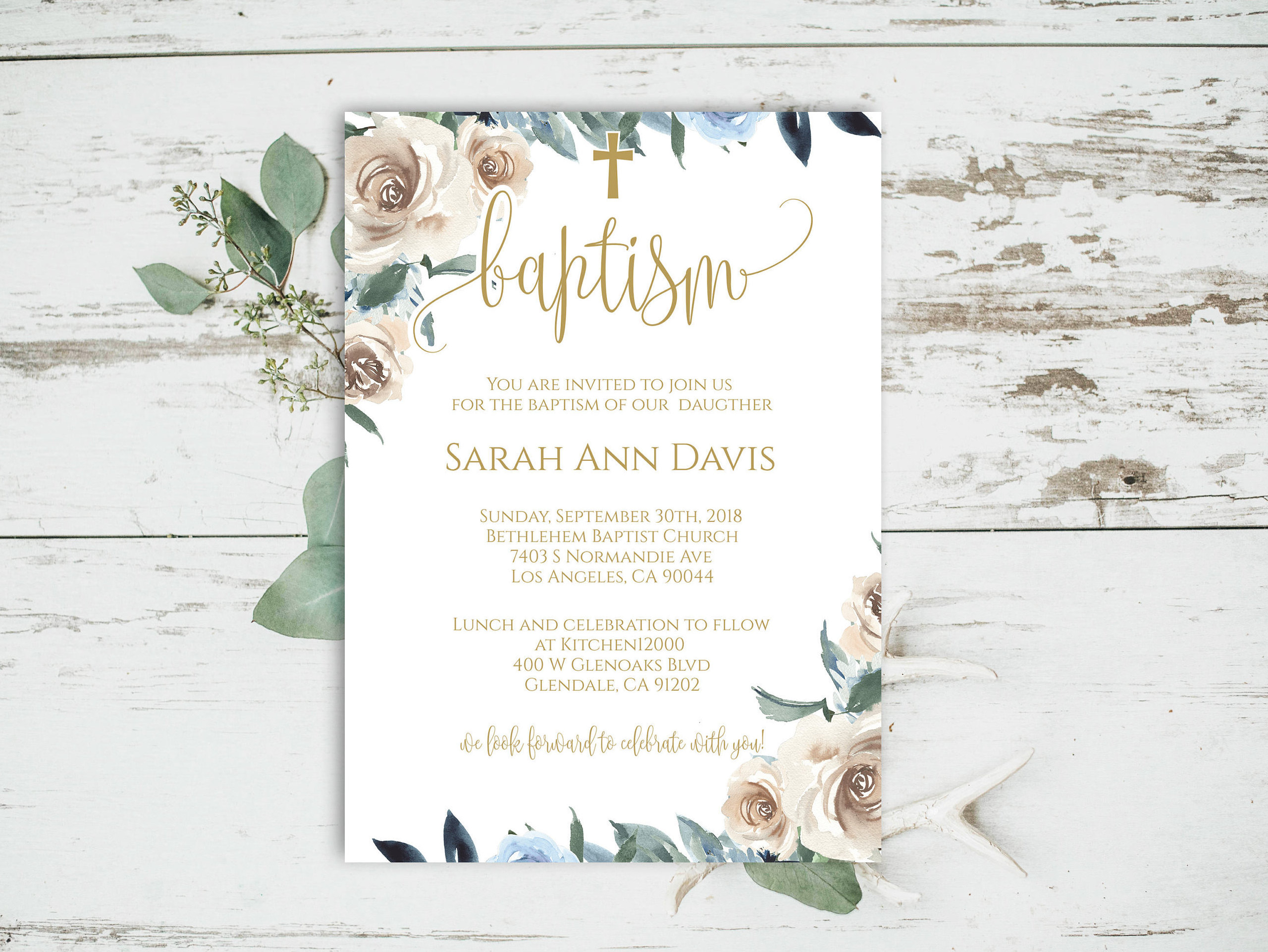 Floral Baptism Invitation Template Baptism Invitation Girl Etsy with regard to dimensions 2560 X 1923