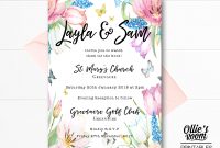 Floral Butterfly Wedding Invitation Country Style Wedding within dimensions 3154 X 2480