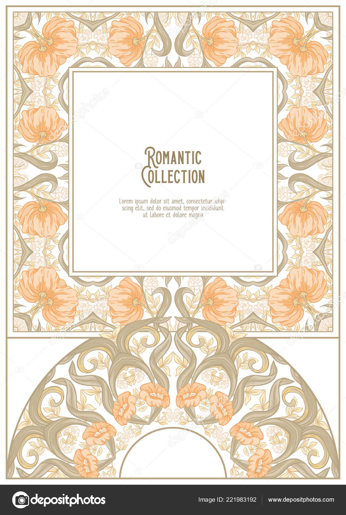 Floral Pattern Art Nouveau Style Vintage Old Retro Style Template within sizing 1143 X 1700