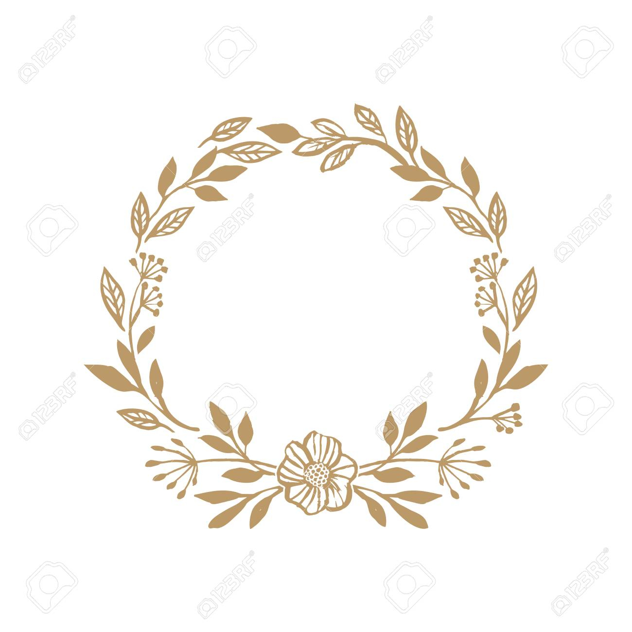 Floral Rustic Wreath For Wedding Invitation Template Design with regard to measurements 1300 X 1300