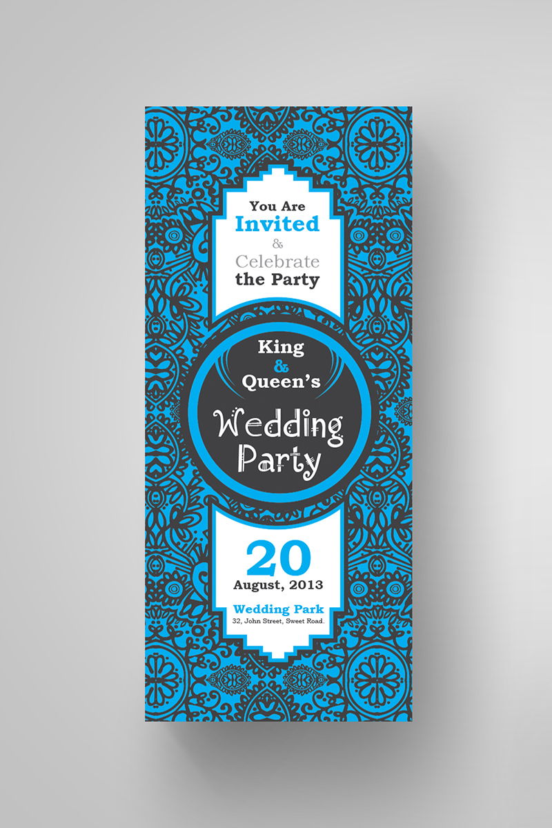 Floral Wedding Invitation Card Design Template Instant Download pertaining to measurements 800 X 1200