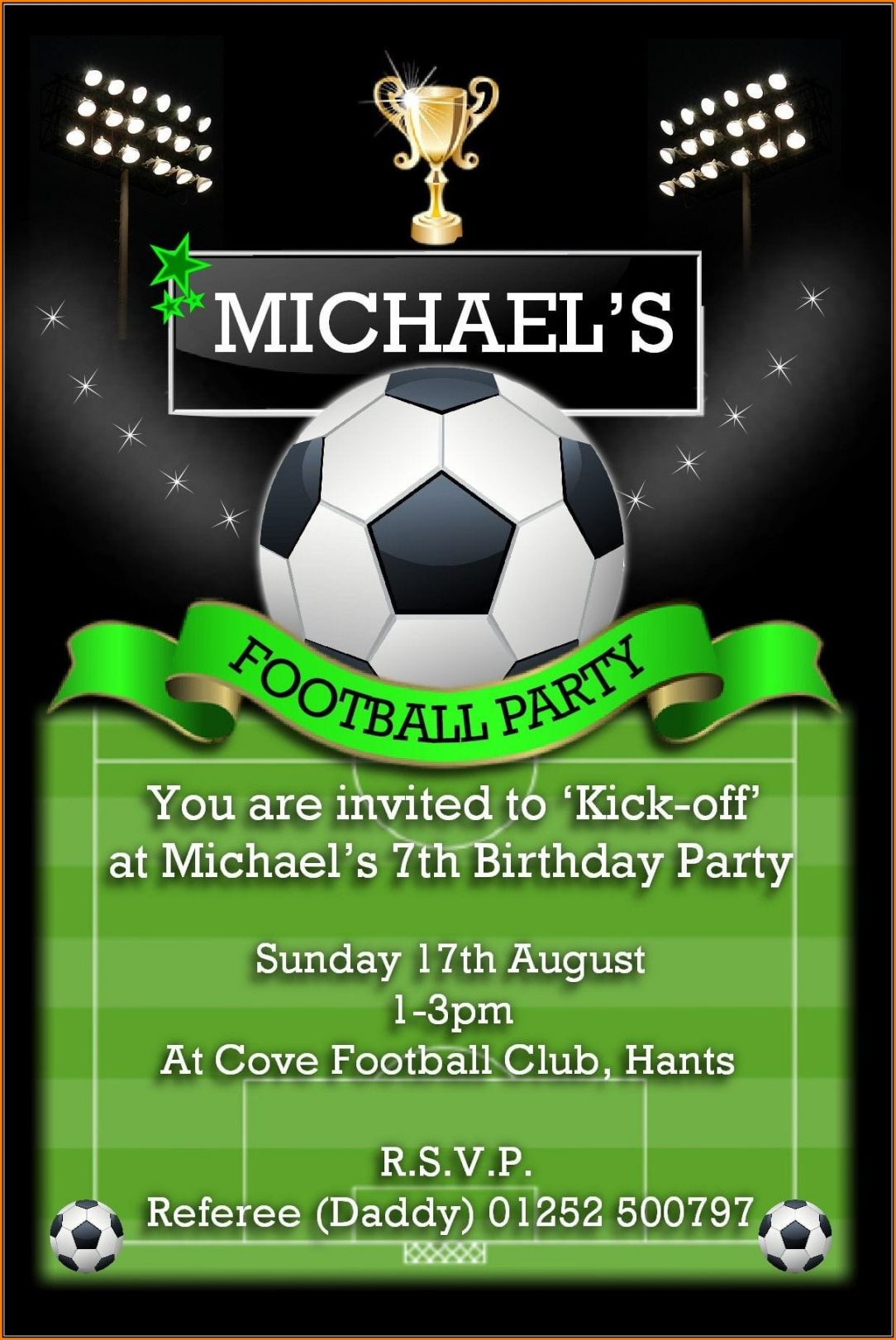 Football Birthday Invitation Message Themed Wording Ideas High within size 1084 X 1621