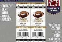 Football Ticket Invitation Template Brown And Orange Instant in proportions 1000 X 1000