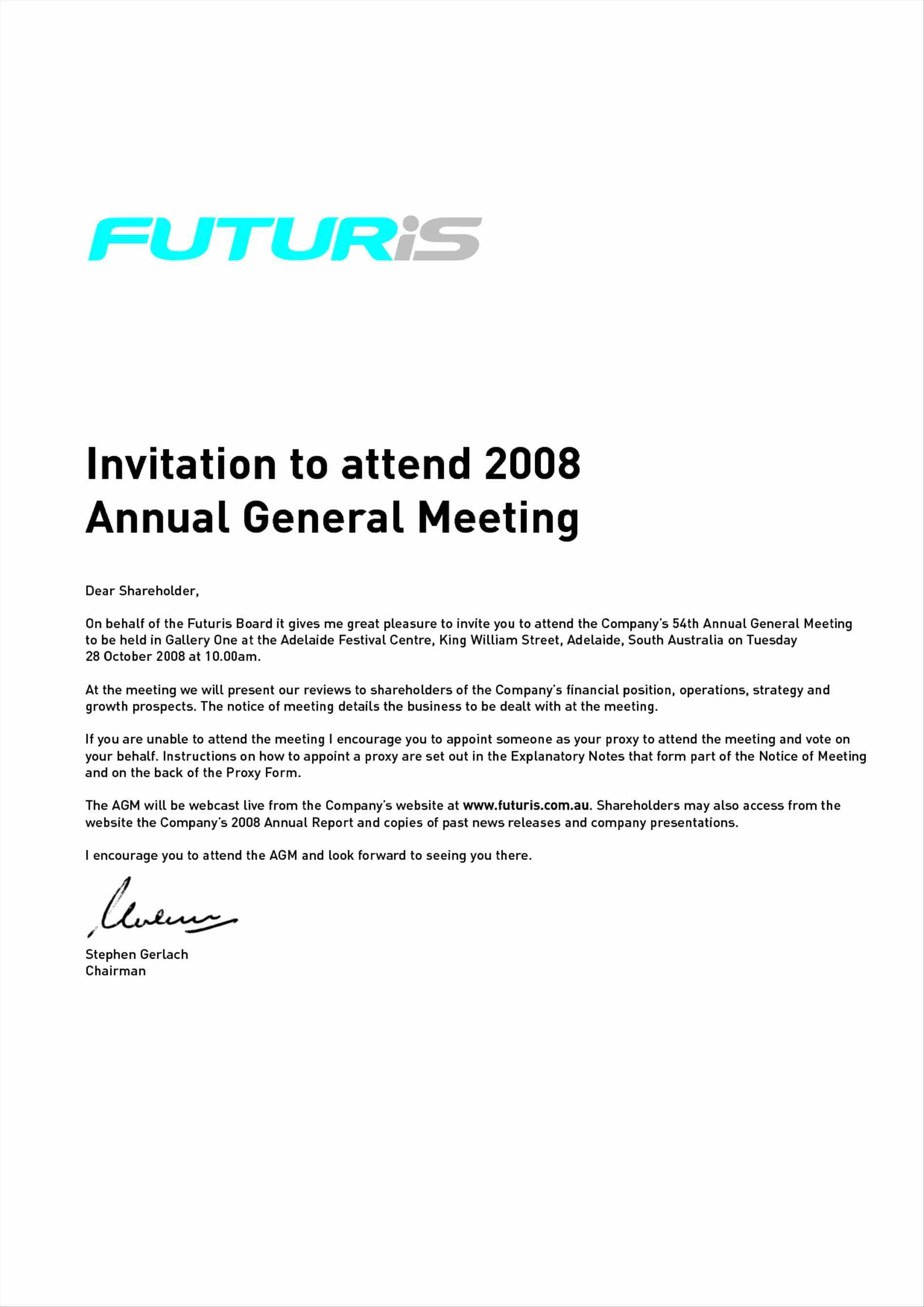 Conference Invitation Letter Template Business Template Ideas