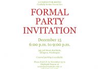 Formal Party Invitation Template with dimensions 1077 X 1387