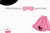 Free 50s Grease Theme Invitation With Instructions To Personalize pertaining to proportions 1143 X 1600