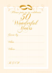 Free 50th Wedding Anniversary Invitations Templates 50th inside measurements 1500 X 2100