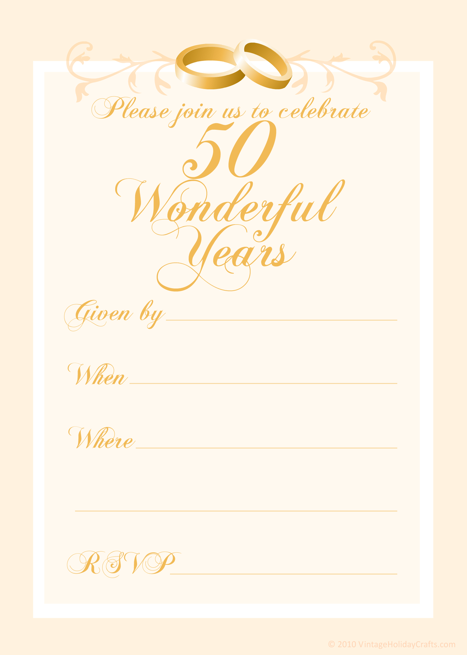 Free 50th Wedding Anniversary Invitations Templates 50th with proportions 1500 X 2100