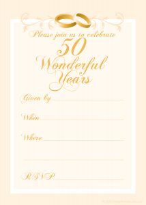 Free 50th Wedding Anniversary Invitations Templates 50th within size 1500 X 2100