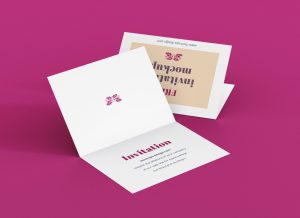 Free A7 Bi Fold Greeting Invitation Card Mockup Psd Set Good Mockups for dimensions 1600 X 1161