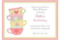 Free Afternoon Tea Party Invitation Template Tea Party In 2019 in proportions 1200 X 879