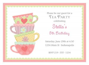 Free Afternoon Tea Party Invitation Template Tea Party In 2019 in proportions 1200 X 879