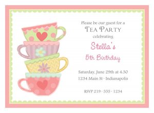 Free Afternoon Tea Party Invitation Template Tea Party In 2019 inside proportions 1200 X 879