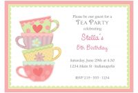 Free Afternoon Tea Party Invitation Template Tea Party In 2019 intended for sizing 1200 X 879