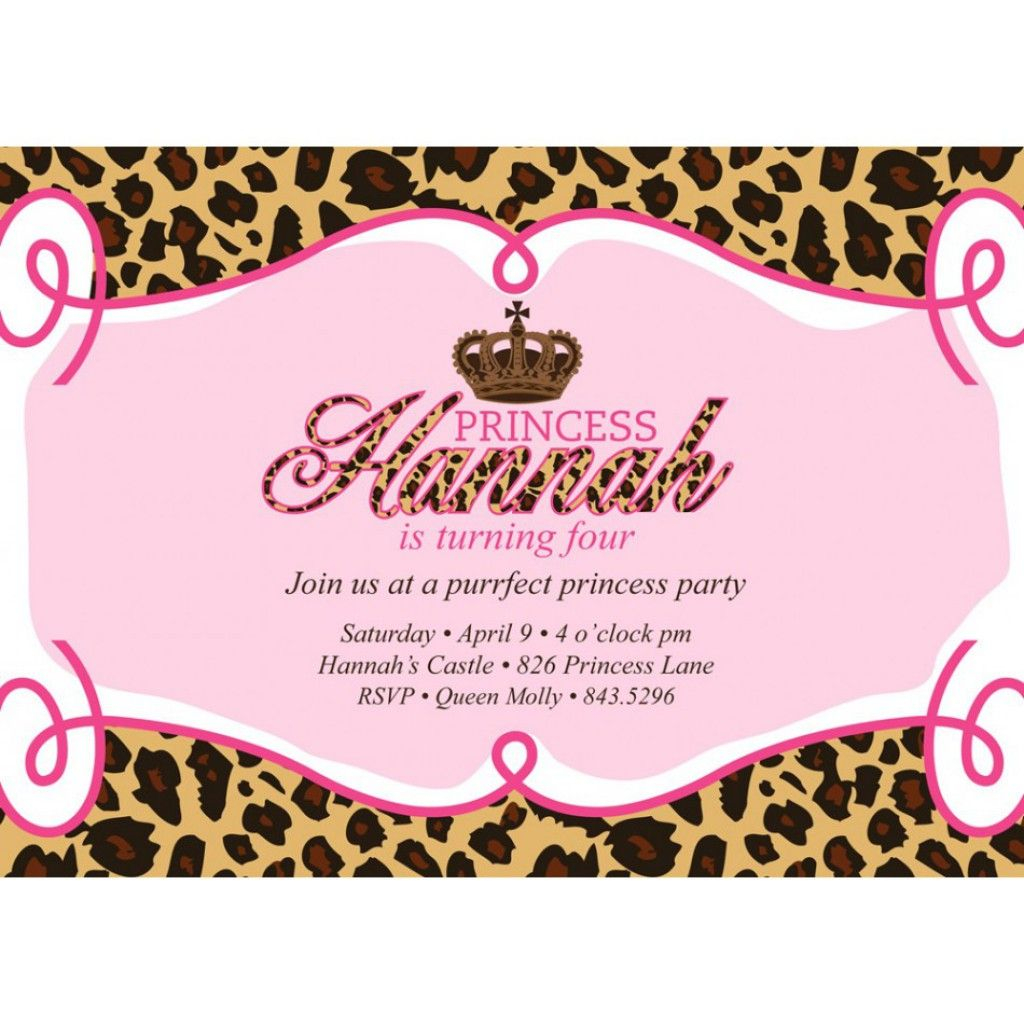 Free Birthday Invitation Templates Leopard Print 2 Stuff To Buy throughout dimensions 1024 X 1024