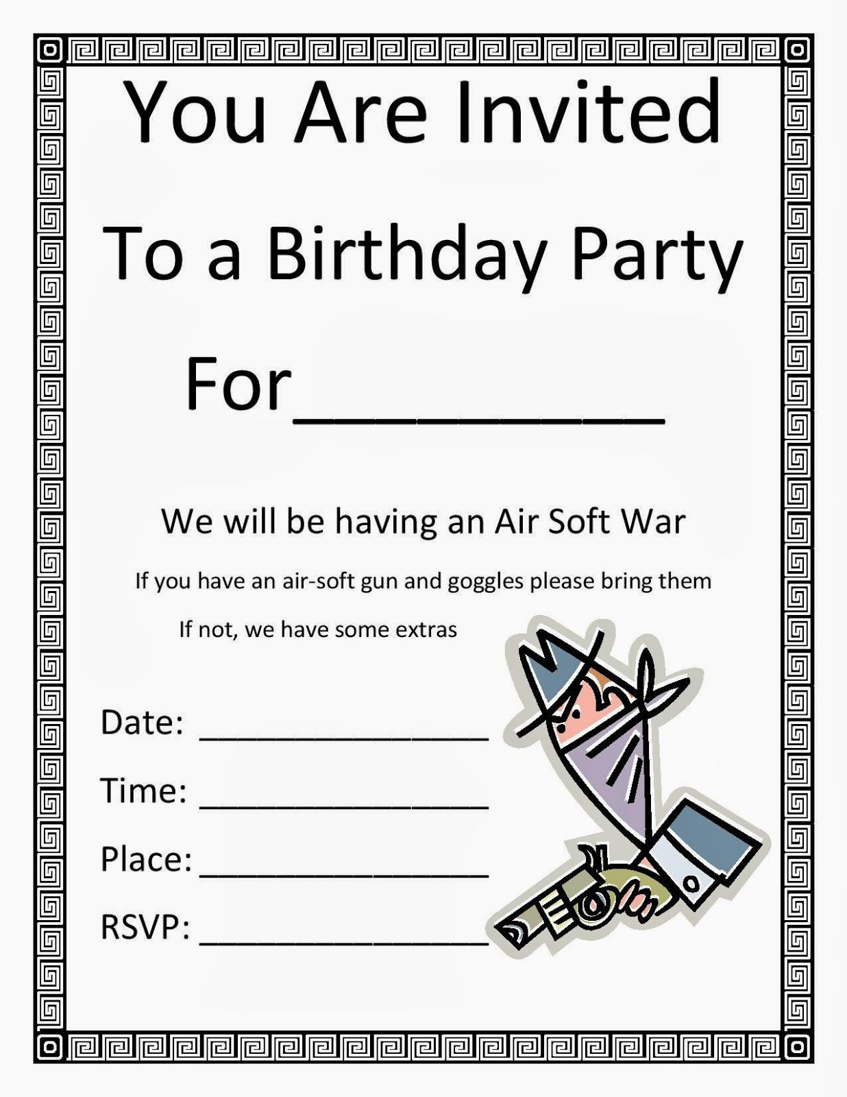 Free Birthday Party Invitation Template Along With All The in dimensions 1236 X 1600