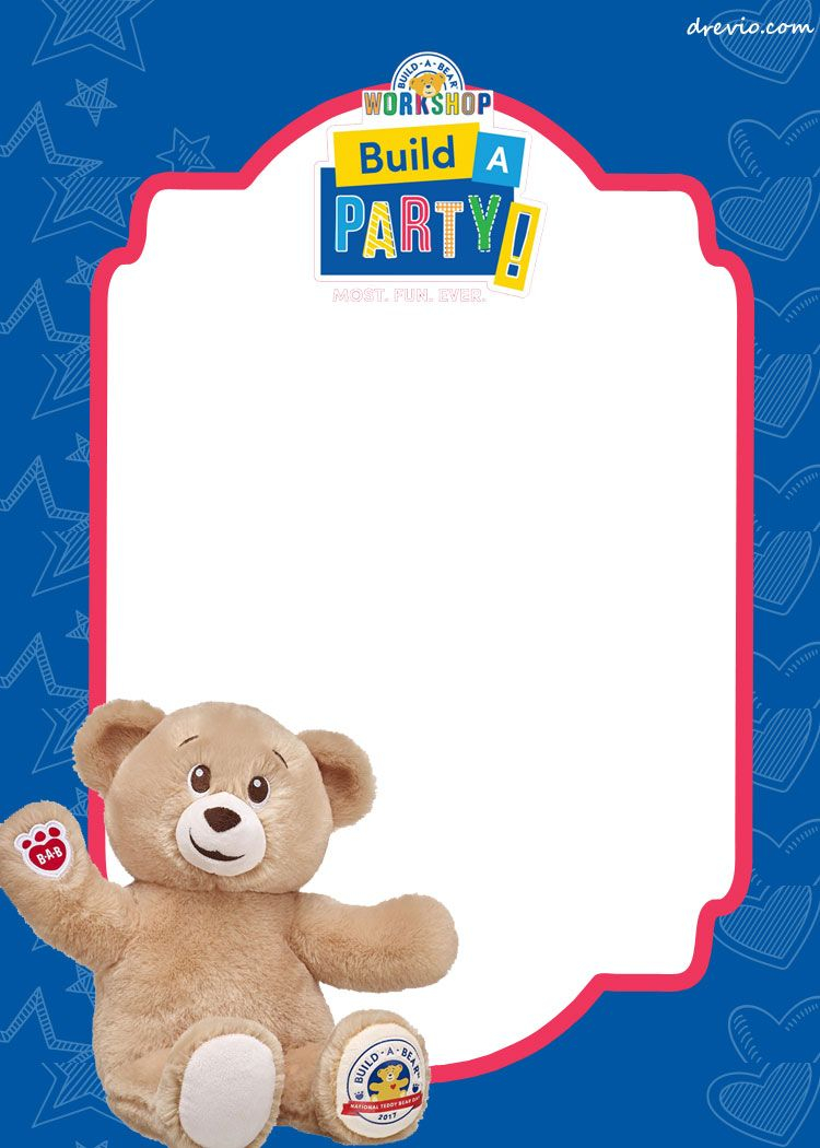 Free Build A Bear Birthday Invitation Party Build A Bear throughout size 750 X 1050