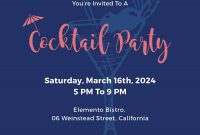 Free Cocktail Party Invitation Flyer Ideas Cocktail Party for sizing 1275 X 1875