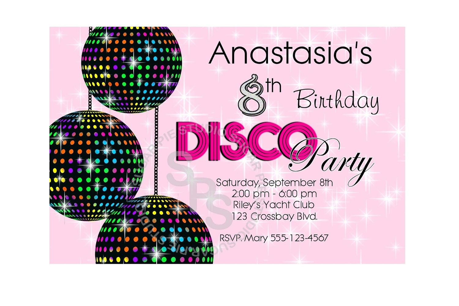 Free Disco Free Party Invites For Children Lugares Para Visitar for measurements 1500 X 1000