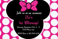 Free Editable Minnie Mouse Birthday Invitations Minnie Mouse Sba with regard to sizing 1500 X 1071