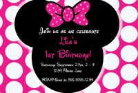 Free Editable Minnie Mouse Birthday Invitations Minnie Mouse Sba within sizing 1500 X 1071