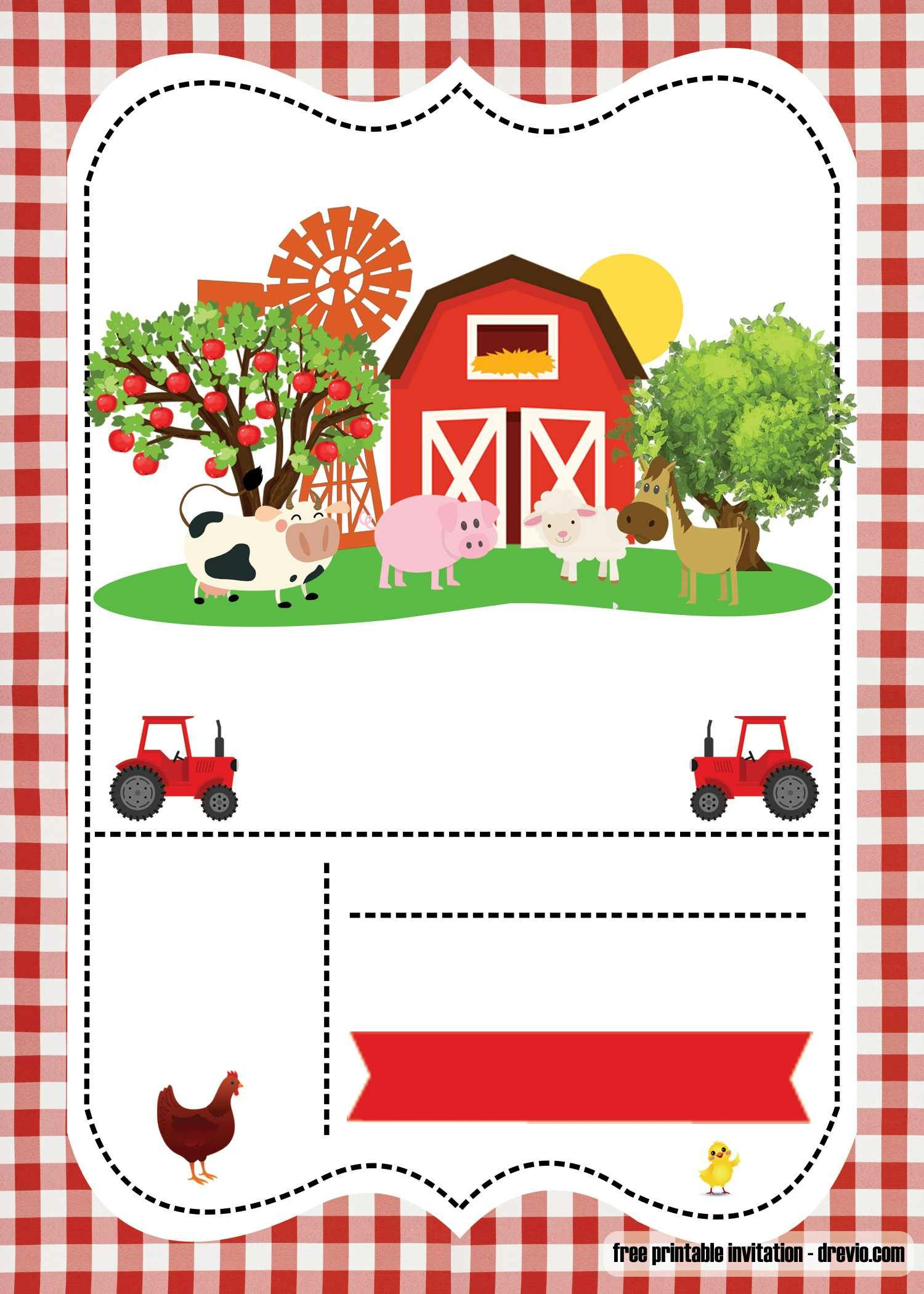 Free Farm Party Invitation Template Abigail Verjaarsdag inside dimensions 1500 X 2100