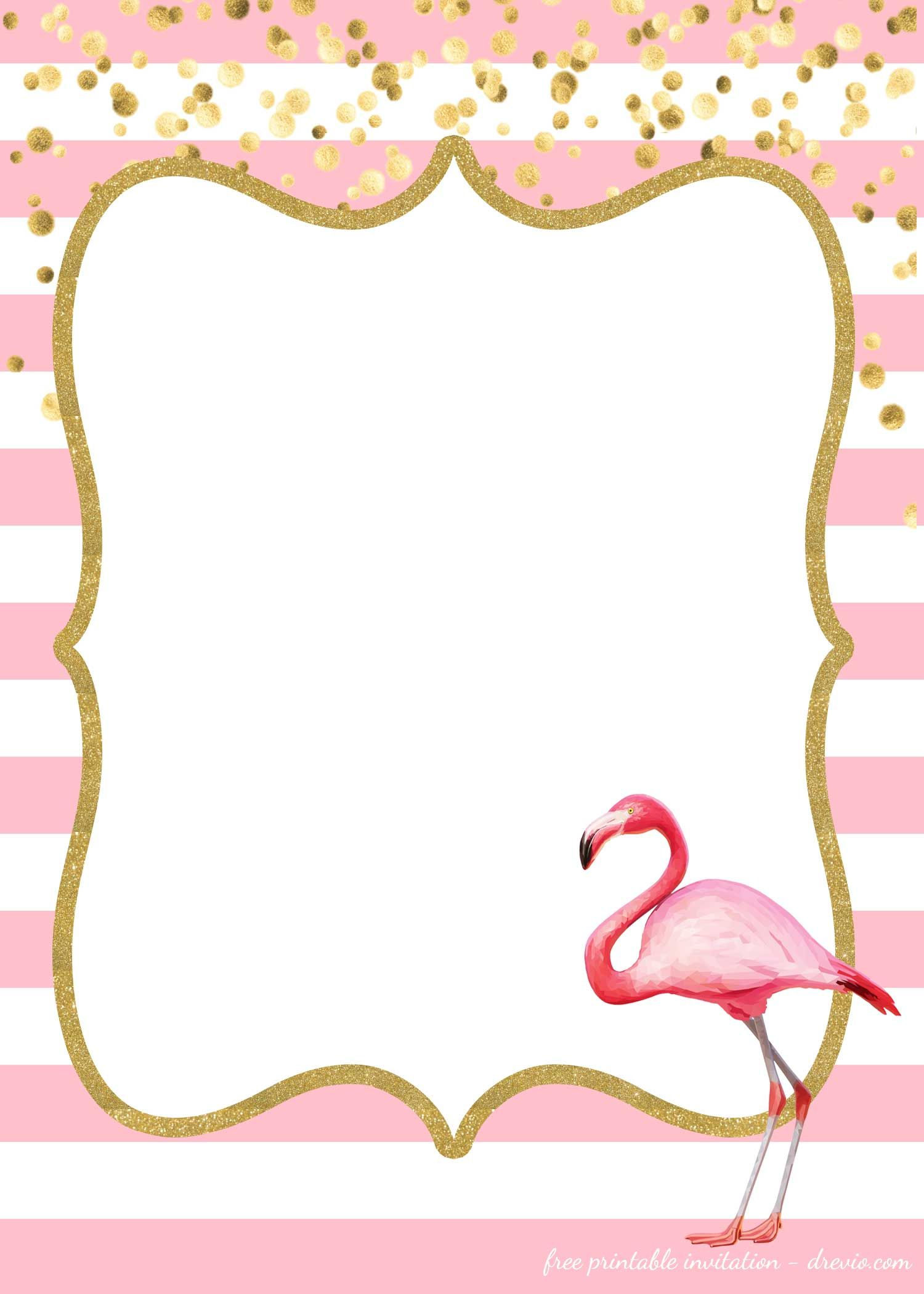 Free Flamingo Invitations Templates Birthday Invitation Ideas for measurements 1500 X 2100