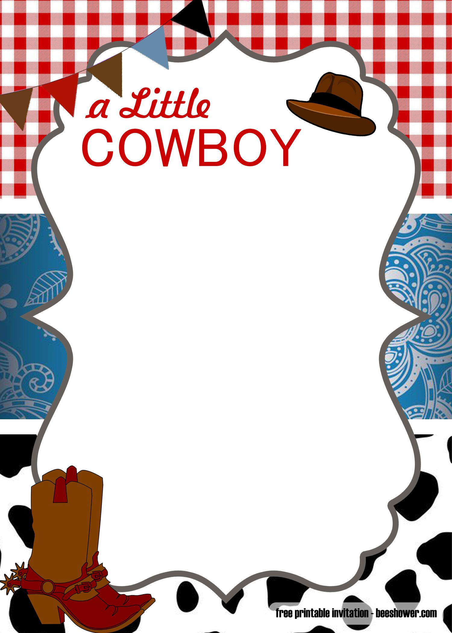 Free Free Cowboy Ba Shower Invitation Templates Beeshower pertaining to size 1500 X 2100