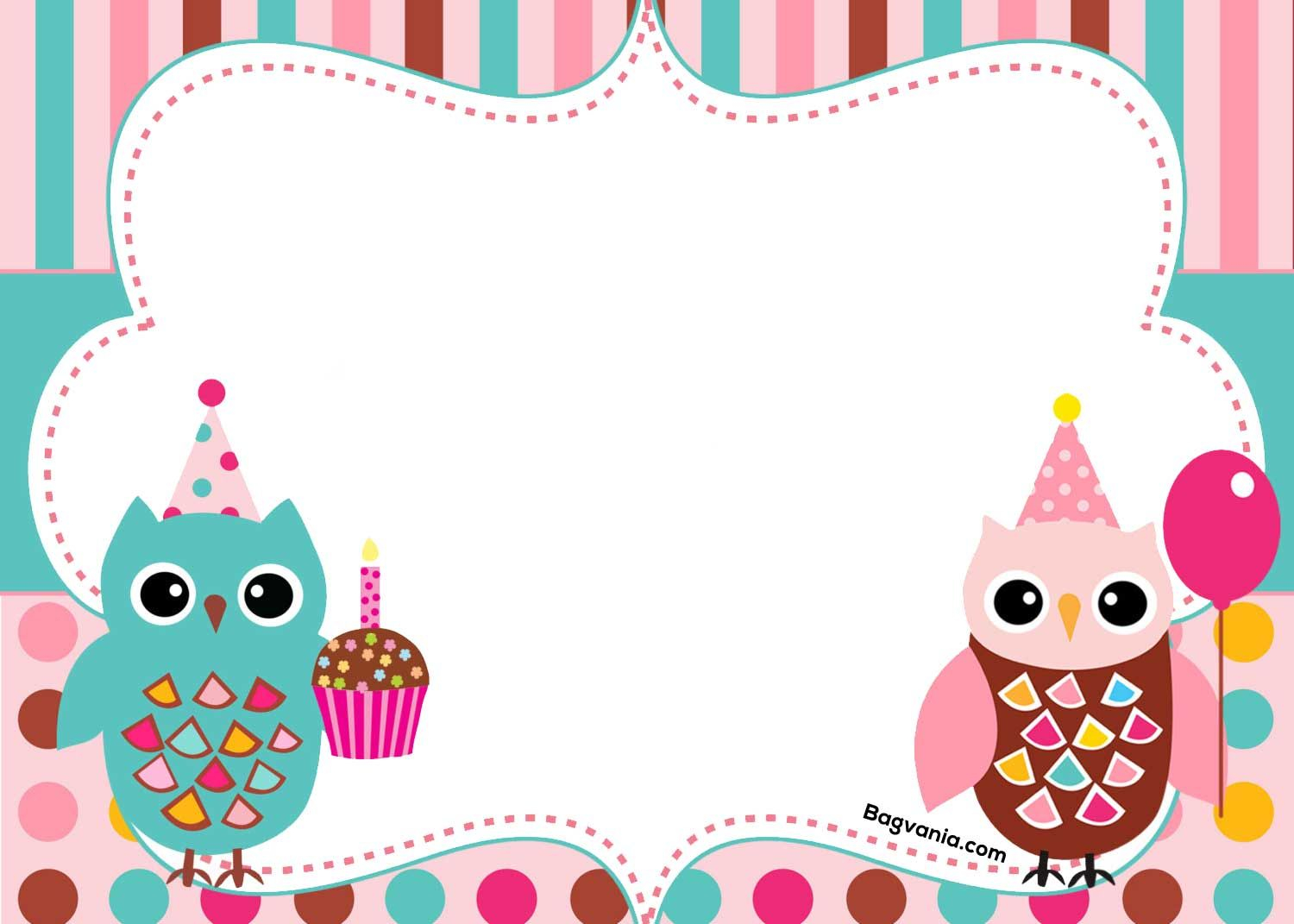 Free Free Printable Owl Birthday Invitation Bagvania Invitation in size 1500 X 1071