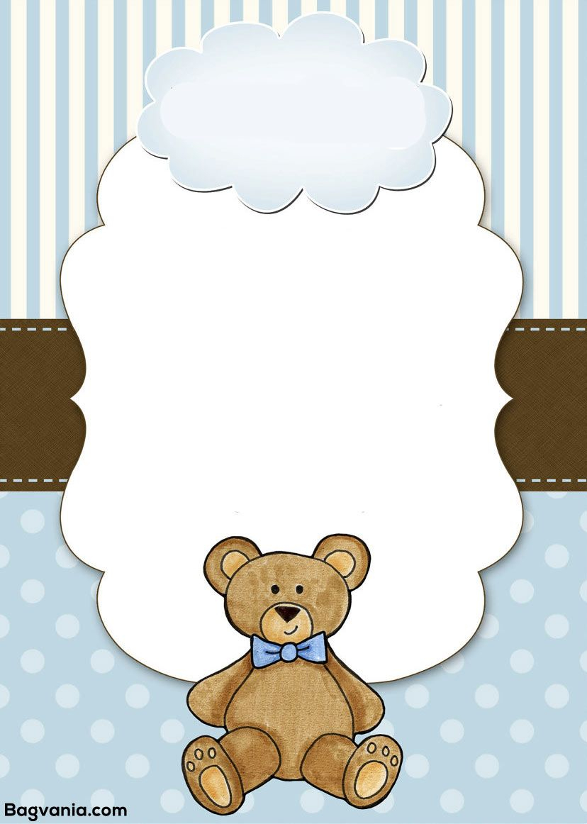 Free Free Teddy Bear Birthday Invitation Templates Bagvania in proportions 828 X 1162