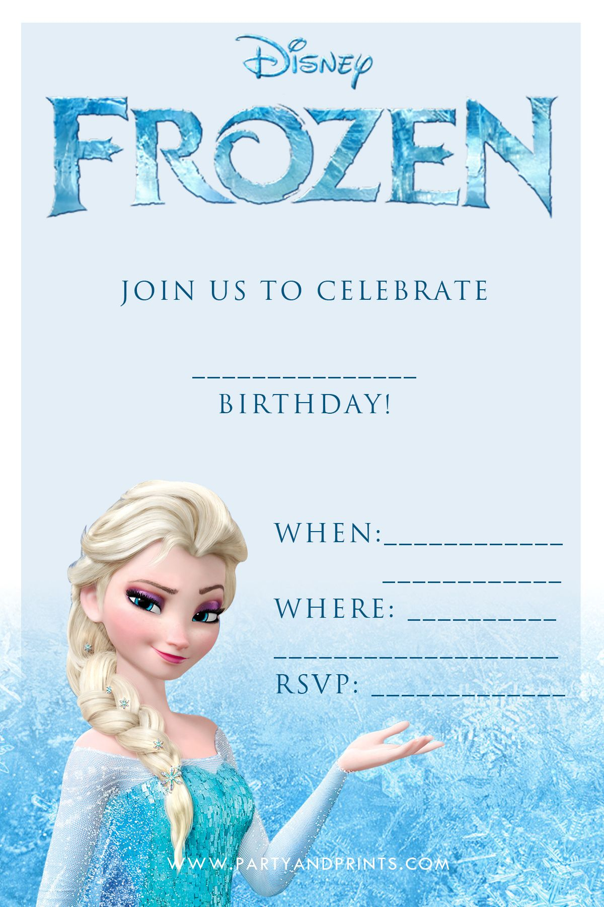Free Frozen Invitation Birthday Ideas Frozen Birthday for size 1200 X 1800