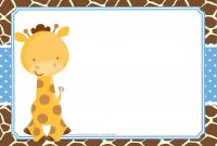 Free Giraffe Birthday And Ba Shower Invitation Rogan for dimensions 2663 X 1898