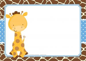 Free Giraffe Birthday And Ba Shower Invitation Rogan for dimensions 2663 X 1898