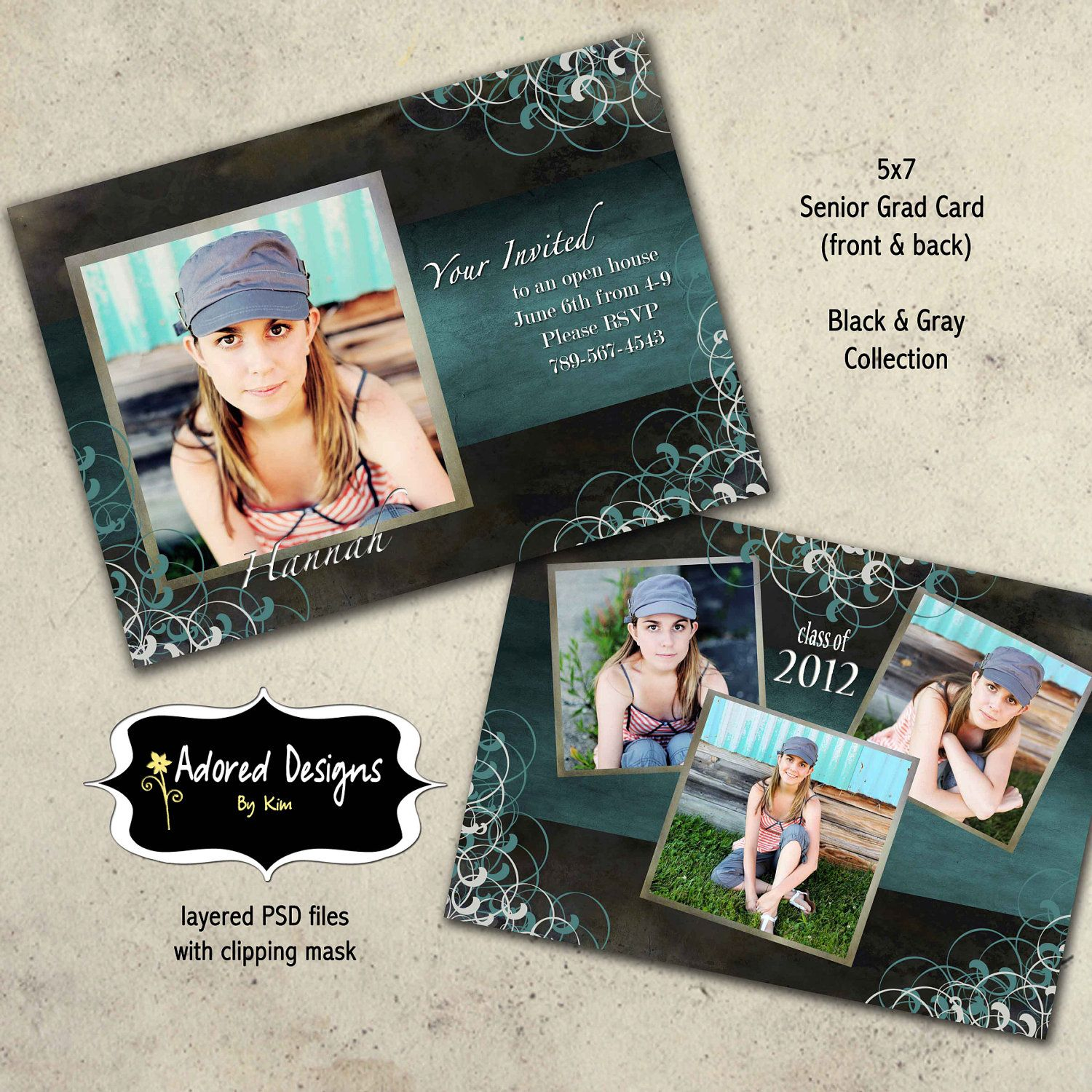 Free Graduation Announcement Templates Photoshop Class Of 2018 with regard to measurements 1500 X 1500