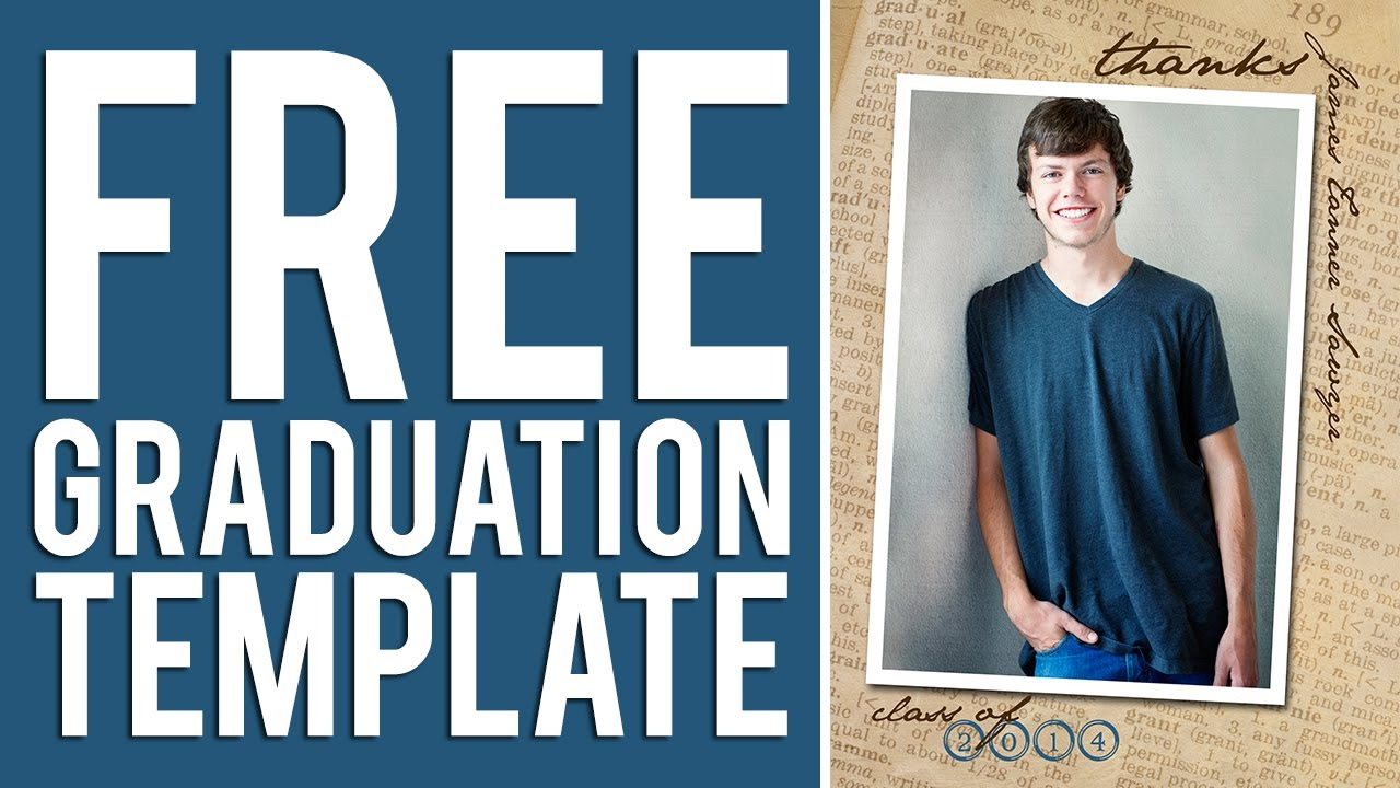 Free Graduation Templates Tutorial Photoshop Elements Youtube inside size 1280 X 720