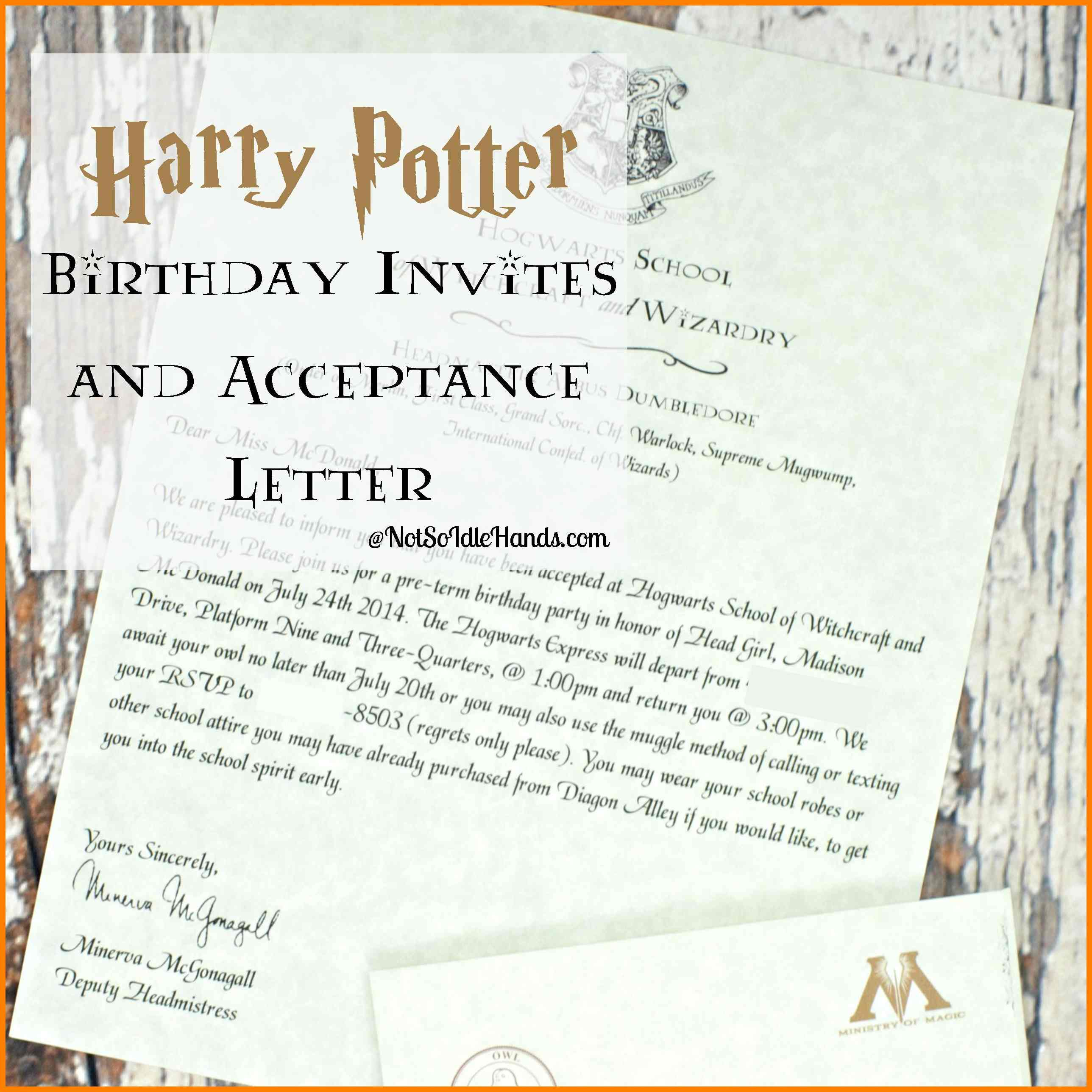 Free Harry Potter Birthday Invitation Template Invitation intended for measurements 2576 X 2576