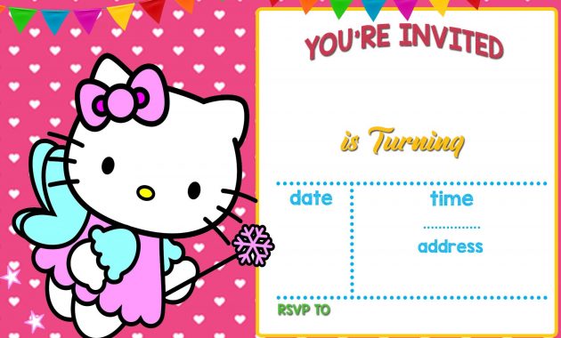 Free Hello Kitty Invitation Free Printable Birthday Invitation intended for proportions 2100 X 1500