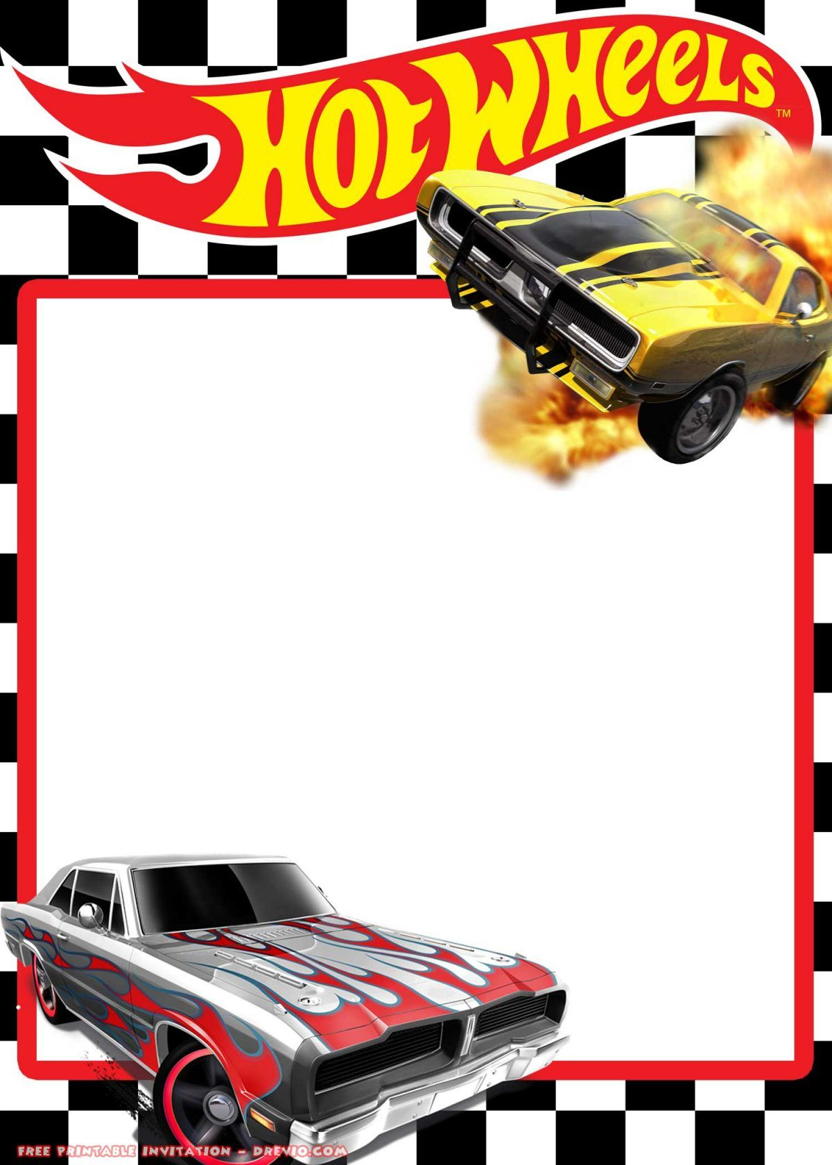 Free Hot Wheels Invitations Templates Free Printable Birthday throughout proportions 1200 X 1680
