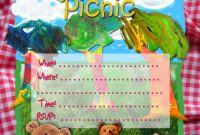 Free Kids Party Invitations Teddy Bears Picnic Invitation for measurements 1135 X 1600