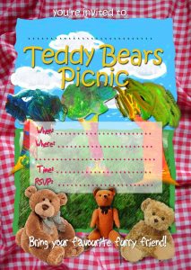 Free Kids Party Invitations Teddy Bears Picnic Invitation for measurements 1135 X 1600