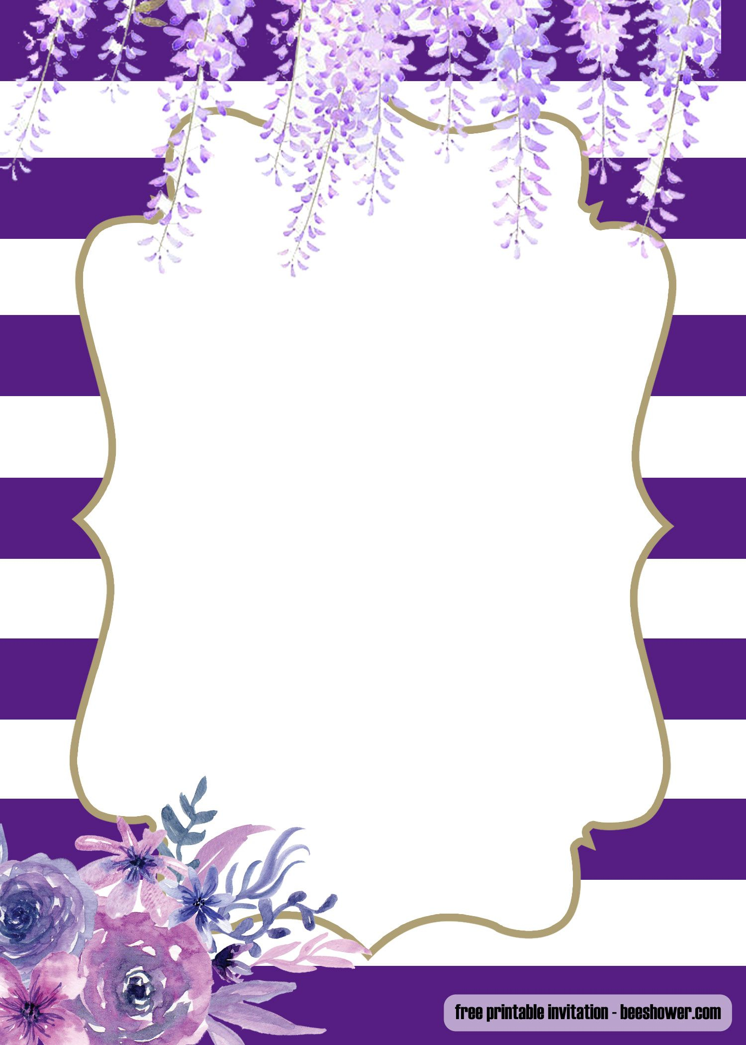 Free Lavender Purple Ba Shower Invitations Free Printable regarding size 1500 X 2100