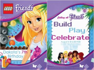 Free Lego Friends Birthday Invite Add Your Own Text Sydney Would in dimensions 1600 X 1199