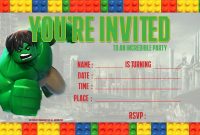 Free Lego Hulk Birthday Invitation Birthday Invitation For Kids pertaining to dimensions 1280 X 720