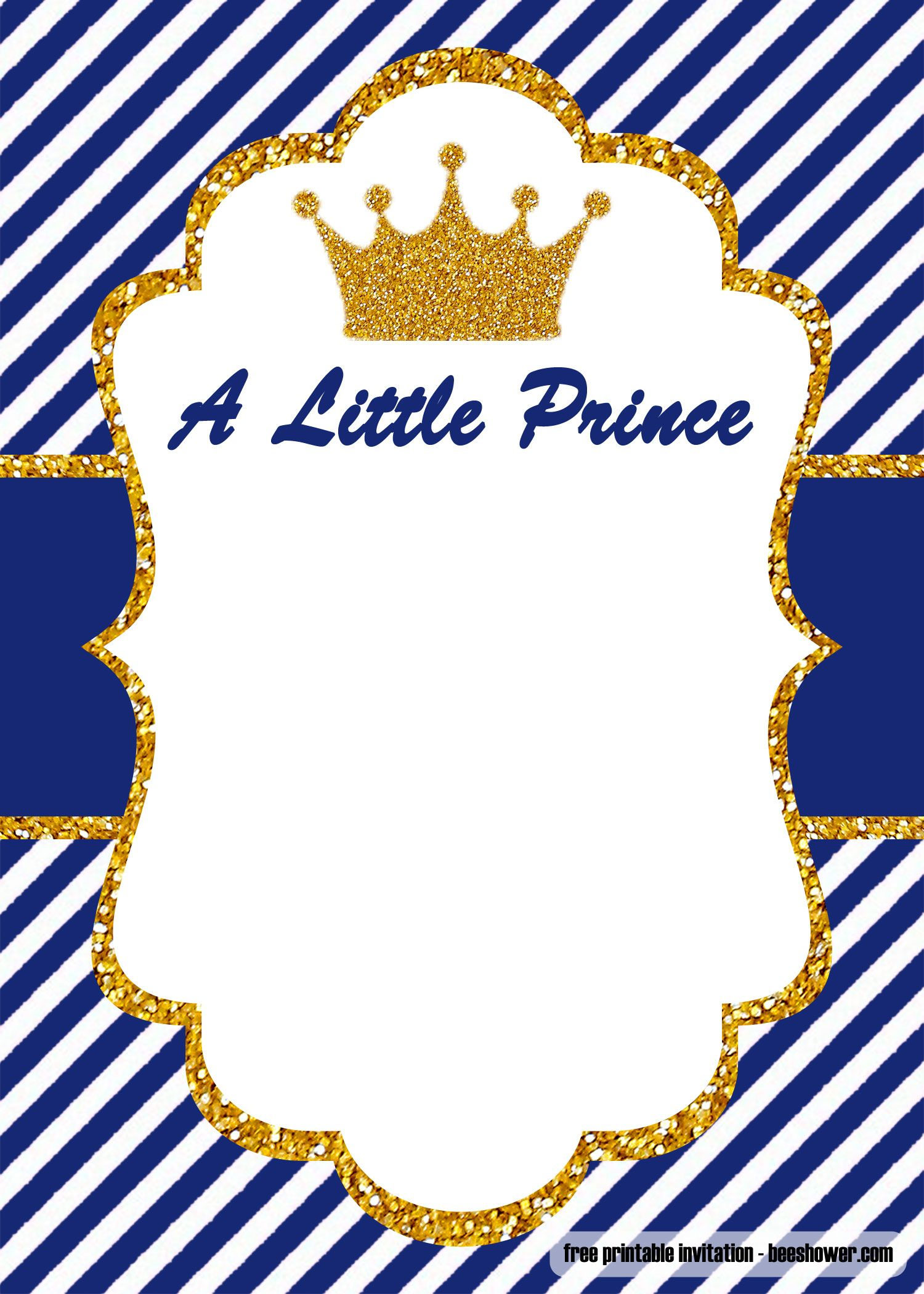 Free Little Prince Ba Shower Invitations Templates Free regarding size 1500 X 2100