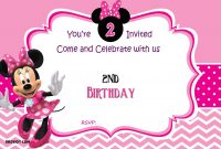 Free Minnie Mouse 2nd Birthday Invitation Free Printable for sizing 1280 X 853